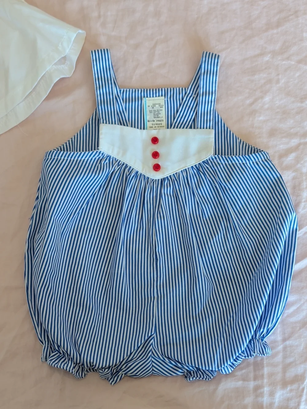 Vintage Sailor Overalls Matching Set Size 6-9 Months